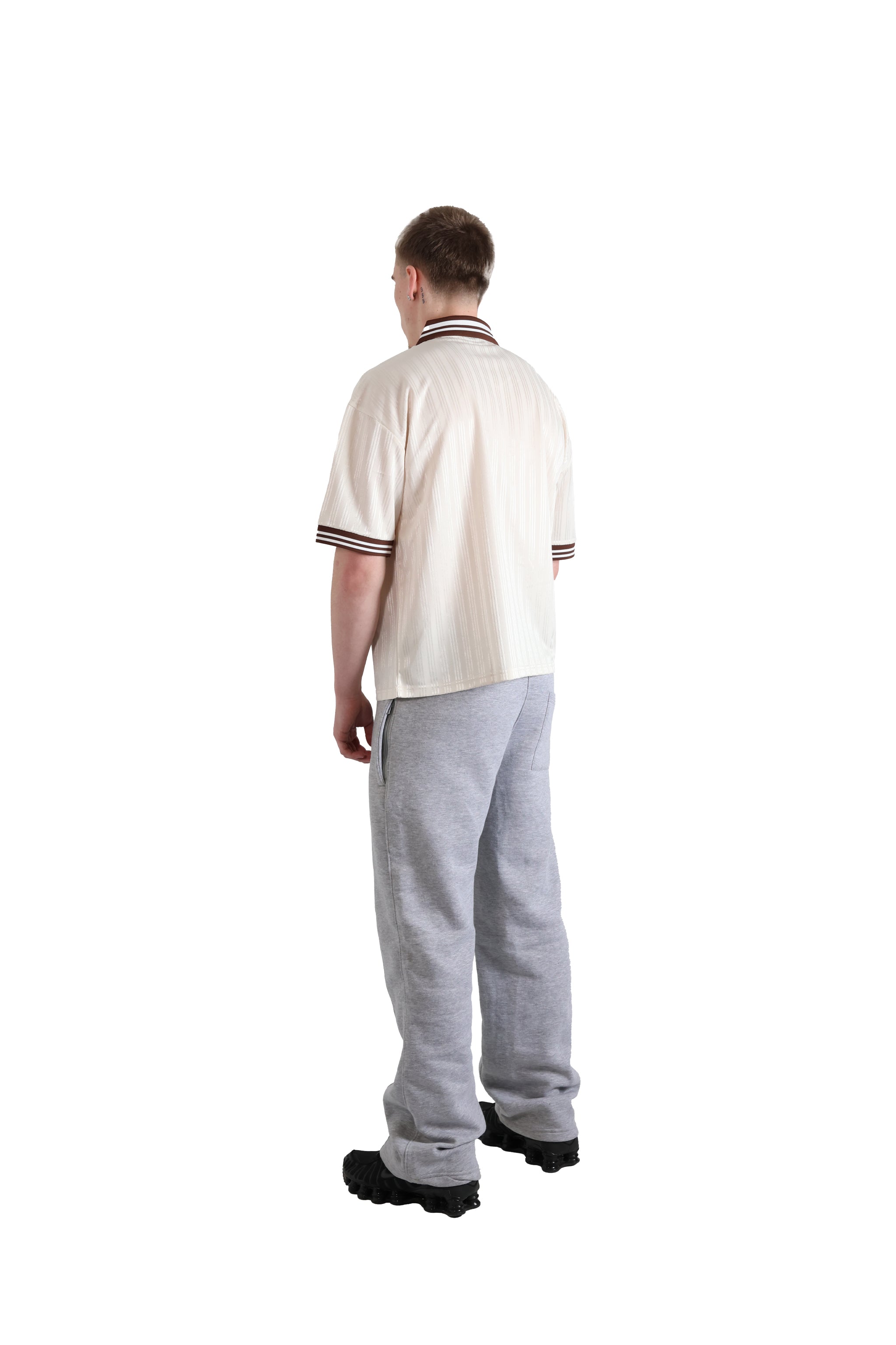 Beige Stripe Jersey 150gsm