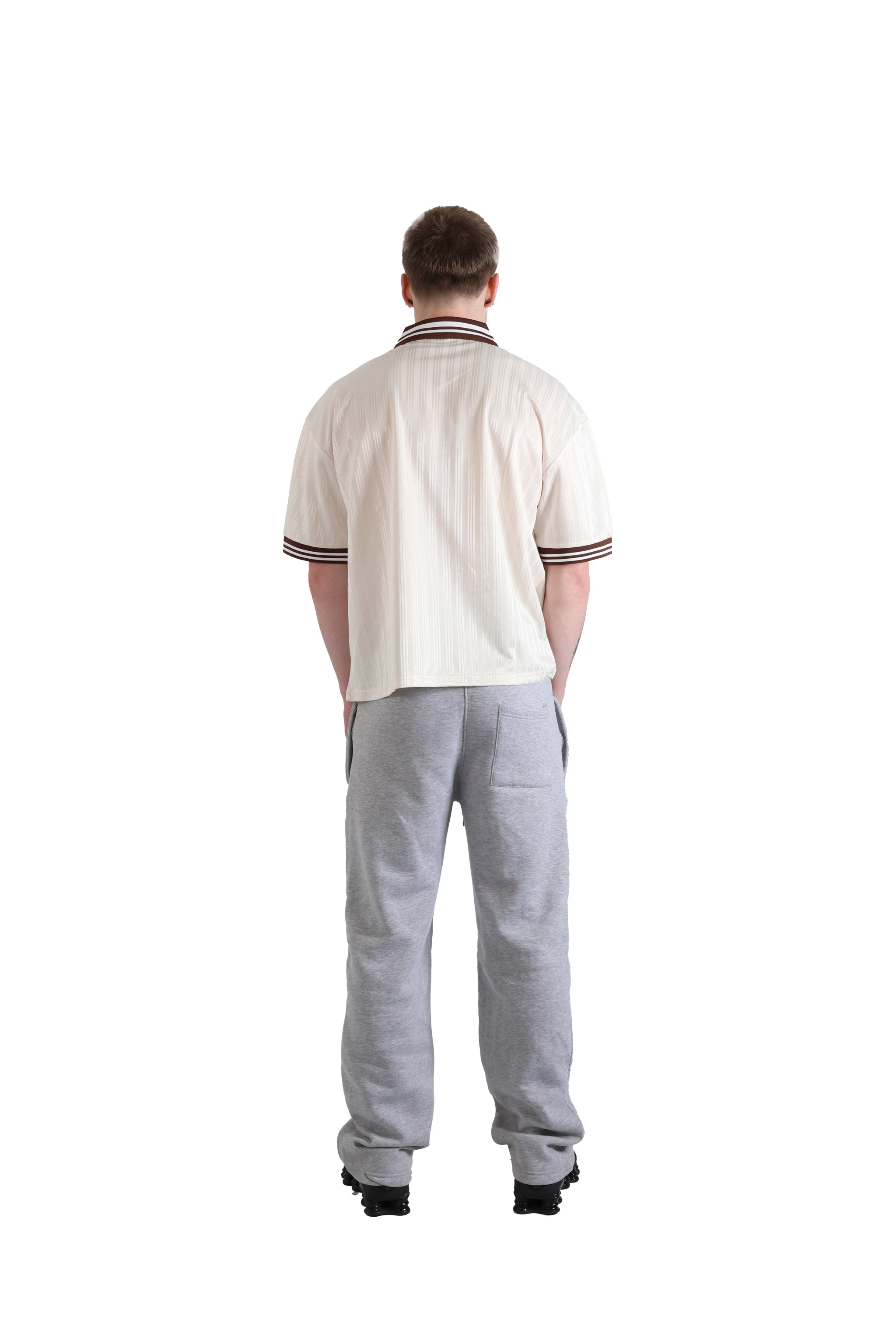 Beige Stripe Jersey 150gsm