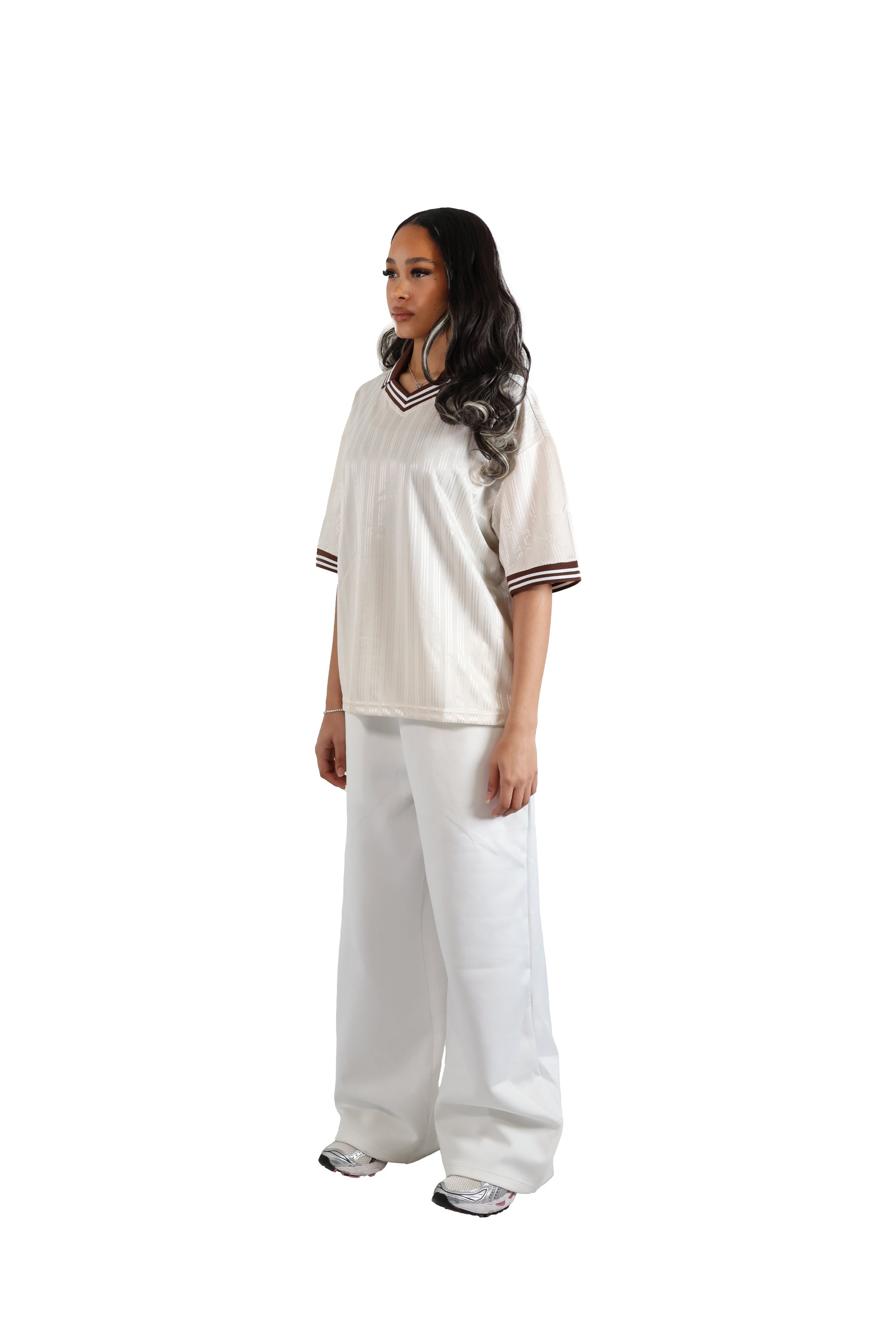 Beige Stripe Jersey 150gsm