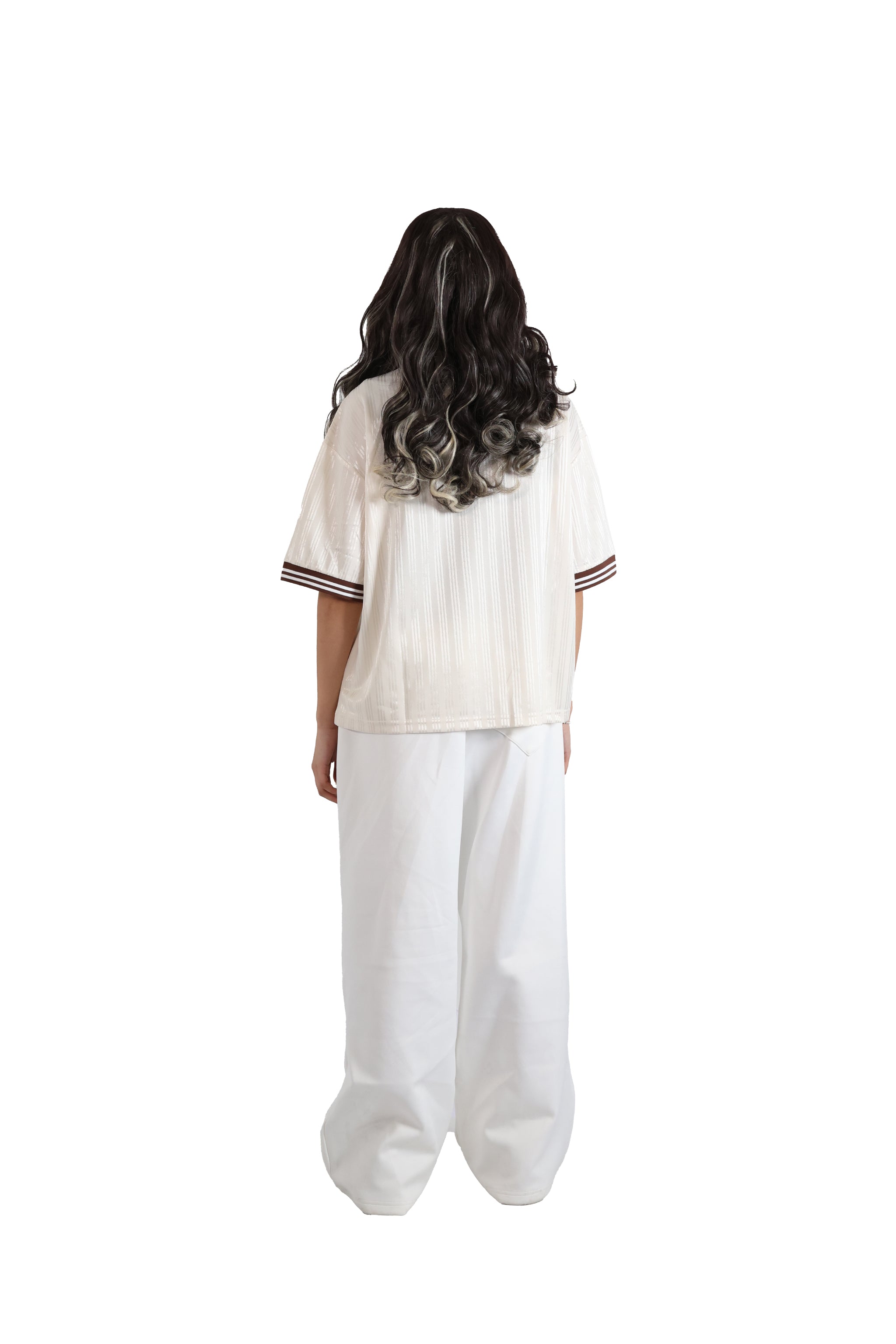 Beige Stripe Jersey 150gsm