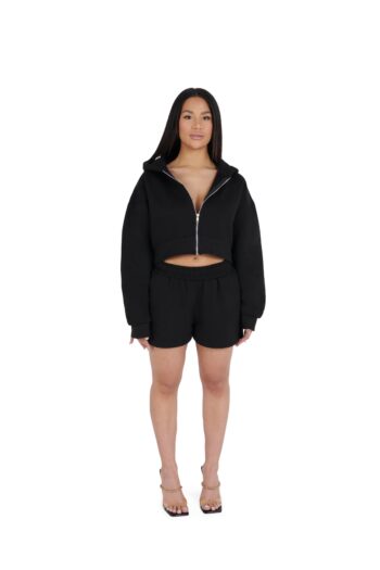Cropped Oversized Zip Hoodies 330GSM alt