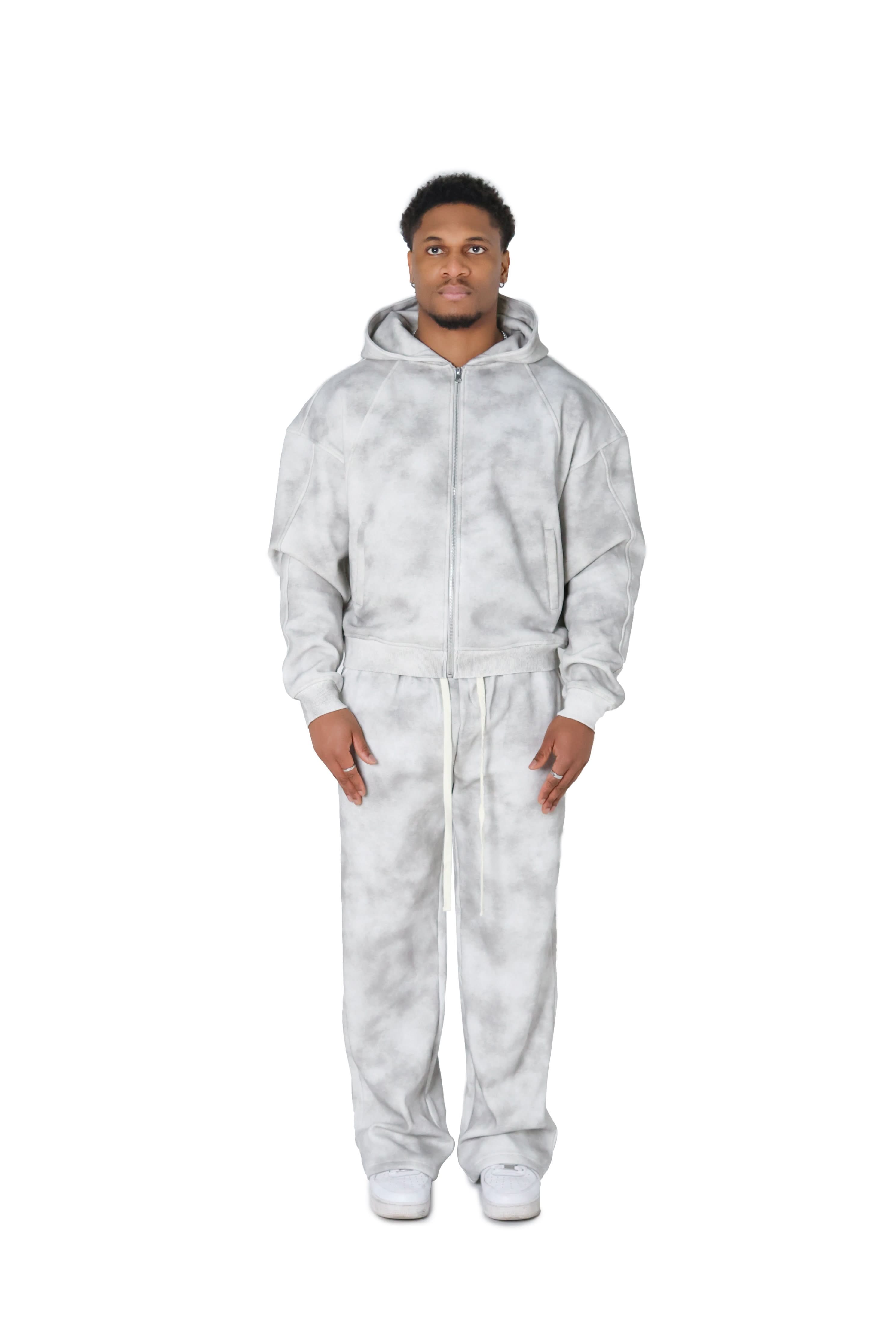Grey Sunfade Cloud Hoodies