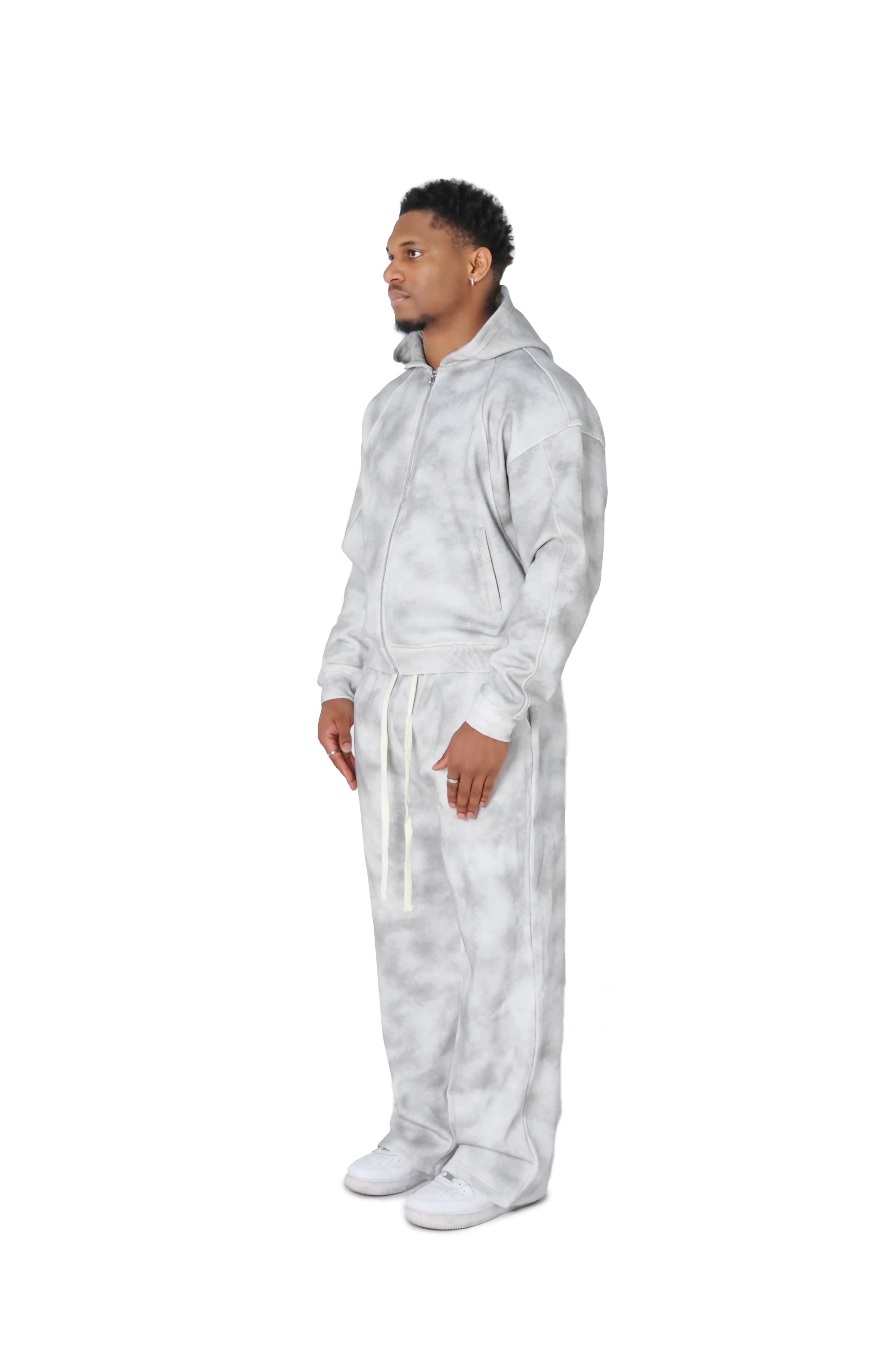 Grey Sunfade Cloud Hoodies