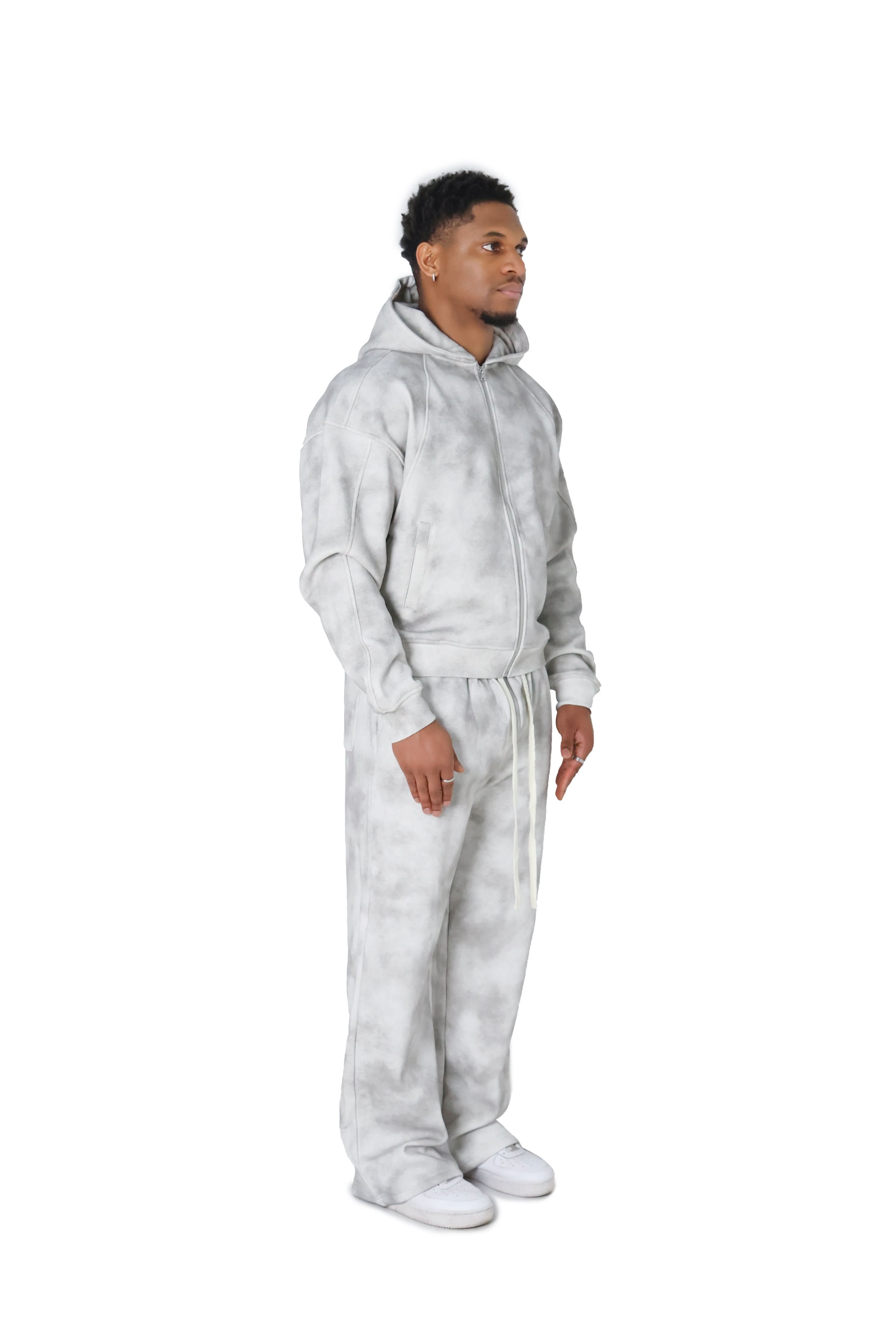 Grey Sunfade Cloud Hoodies
